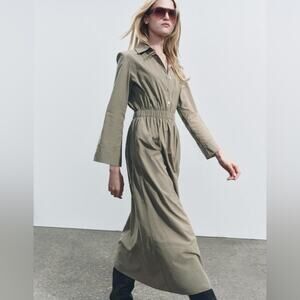 ZARA MIDI SHIRT DRESS ZW COLLECTION